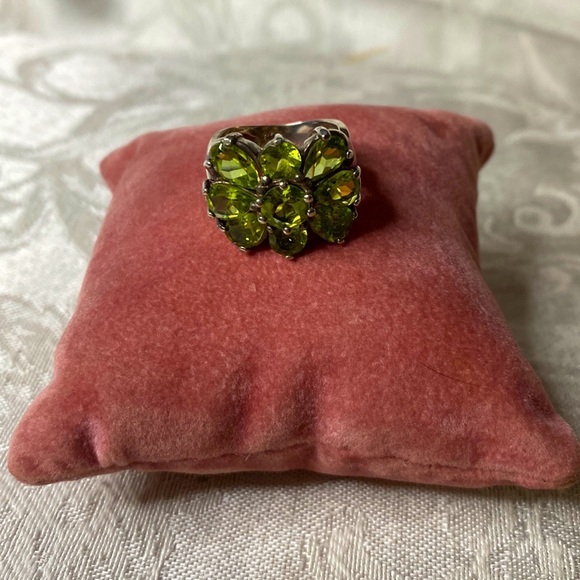 Jewelry - Peridot Cocktail Ring in Sterling Silver